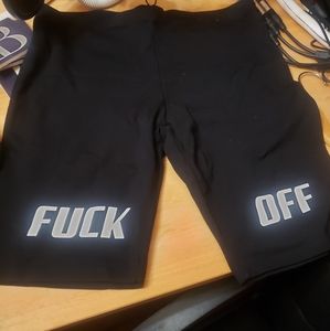 Black Biker shorts  w/ provocative design.